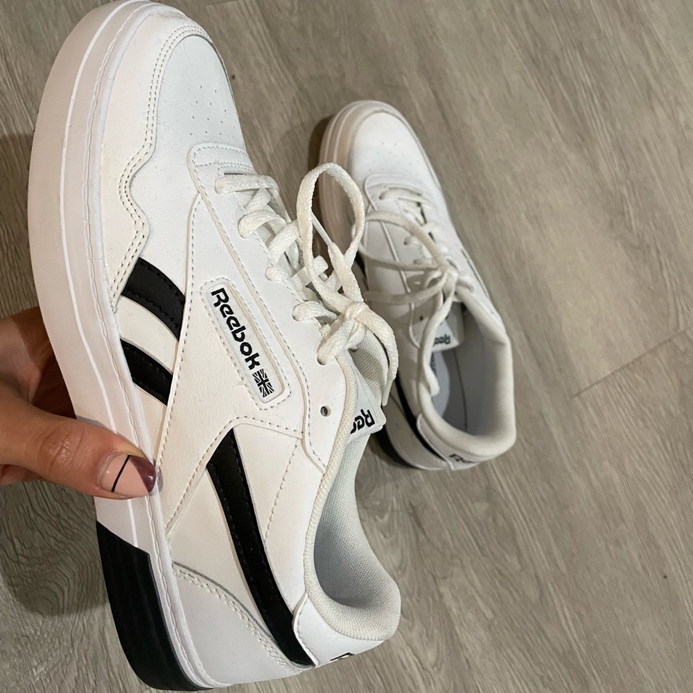 Navy and white Reebok Sneakers